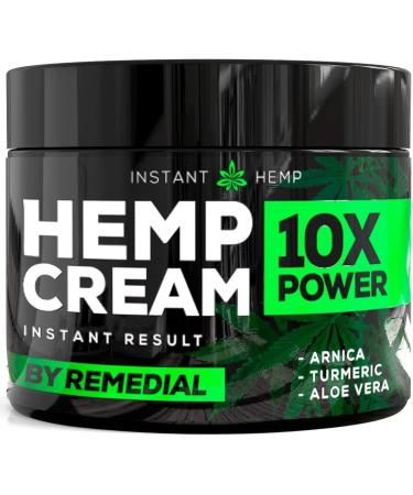 Instant Hemp Cream  Soothes Discomfort in Muscles Joints Nerves Back Neck Knees Shoulders Hips  Maximum Joint Support  MSM Turmeric and Arnica  All-Natural Formula - Made in USA