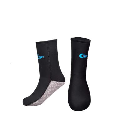 yonsub 3mm/5mm Diving Socks Neoprene Beach Water Socks Flexible Anti Slip Wetsuit Boots for Men Women Black-5mm XX-Large