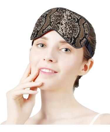 Adjustable Snake Skin & Leopard Print Sleep Mask for Women - Comfortable Eye Shades with Elastic Strap - Buy Online on GoSupps.com