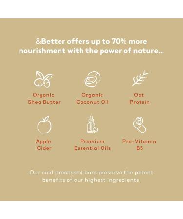 &Better All-Natural Shampoo and Conditioner Bar Set | Handcrafted in Canada with Organic Shea Butter | Plastic-Free + Sustainable | Shampoo (Marine Dew) + Conditioner (No Fragrance) - Buy Online on GoSupps.com