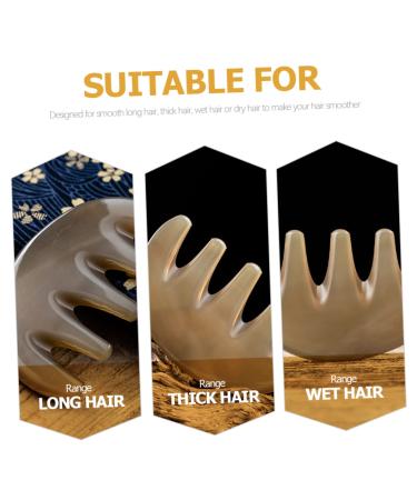 Tovinanna F nfahn Massagekamm - Broad Tooth Hair Comb & Gua Sha Tool for Scalp Massage | 8.5x5.5cm | Acupuncture Point Massage Comb - Buy Online on GoSupps.com