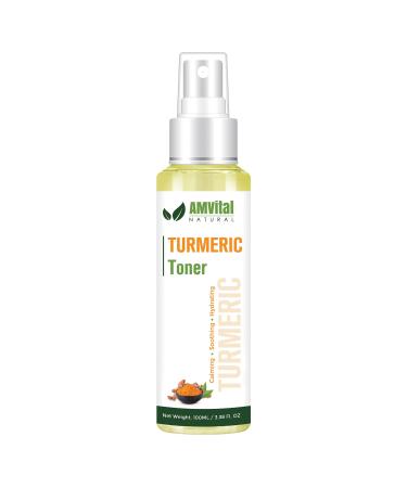 Turmeric Toner for Face - Soothing Turmeric Dark Spot Corrector Toner Facial Toner for Acne Prone Skin Hydrating Body Toner for Men and Women - Natural Skincare Toner for Dry Oily Skin