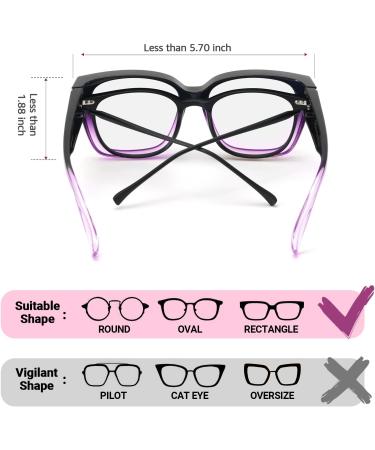 LVIOE Blue Filter Glasses - Reduces Eye Strain for Glasses & Non-Glasses Wearers | Purple Computer Glasses | International Shipping Available - Buy Online on GoSupps.com