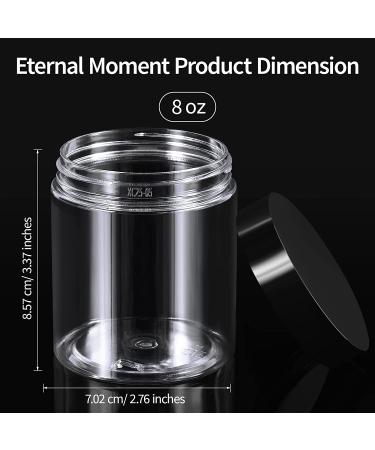 50 Pack 8 oz Clear Plastic Cosmetic Jars with Lids - Ideal for Slime, Lotion, Makeup, and Travel Storage - Buy Online on GoSupps.com