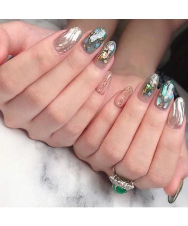 Abalone Seashell Nail Art Sequins - 3D Mermaid Shell Design for Gel Nails - Ocean Rivet Decorations for Women and Girls - Buy Online on GoSupps.com