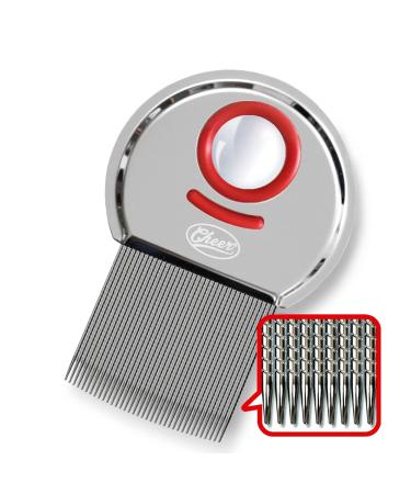 OH! LE POUX Patented Stainless Steel Lice & Nit Comb with Magnifying Glass - Effective & Durable Solution for Lice Removal - Buy Online on GoSupps.com