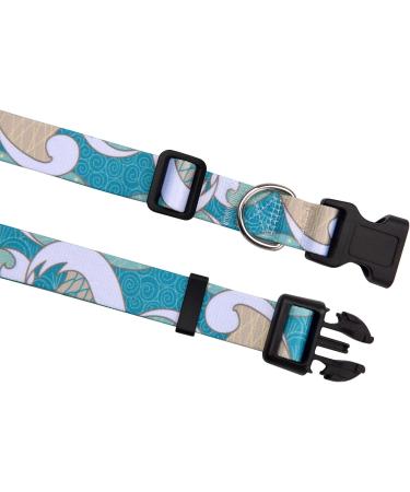 Mihqy Adjustable Soft Dog Collar - Bohemian Floral & Geometric Design for All Dog Sizes (38-63 cm) - Buy Online on GoSupps.com