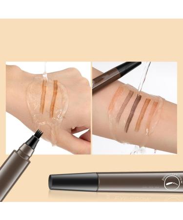 Cohbskj Glowly Secret Eyebrow Pen Unique Quad Eyebrow Pencil Quad Forked Liquid Eyebrow Pencil Long-Lasting Waterproof Microblading Eyebrow Pen (1PCS-B) - Buy Online on GoSupps.com