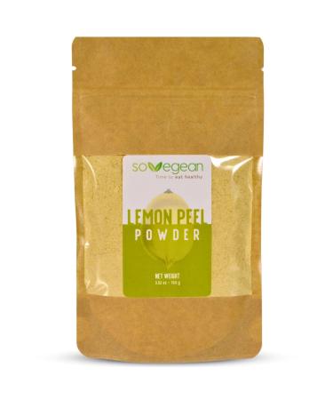 Sovegean Lemon Peel Powder 3 52oz/100g-Raw Vegan Gluten Free Food Supplement Also Used for Soap Making and Face Care Skin Care Hair Care-100% Pure and Natural