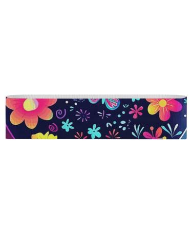 Resistance Bands Exercise Bands with Flower Pattern Printed Elastic Band Leg Bands Resistance Fitness Bands Fabric Resistance Bands