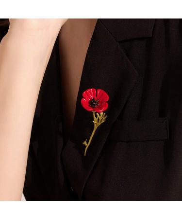 WIPPWER Pin Jewelry Gifts for Women Flowers Red Poppy Brooches for Women Remembrance Days Gifts Pins Brooches & Pins - Buy Online on GoSupps.com