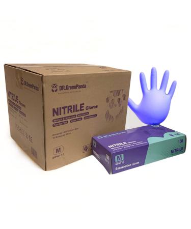Dr.GreenPanda Blue Nitrile Medical Exam Gloves for Healthcare Food Prep Cooking Cleaning Multipurpose Latex&Powder Free 3mil Medium (Pack of 1000pcs)