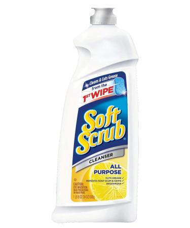 Soft Scrub All Purpose Cleanser Lemon Scent 24 OZ (Pack of 9)