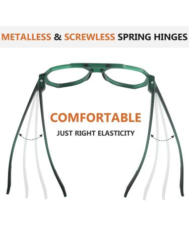 Buy BFOCO Pilot Reading Glasses - Oversized +1.75 Readers with Screwless Spring Hinges - 6 Pack Mix Colors for Men & Women - International Shipping Available - Buy Online on GoSupps.com