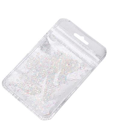 Nail Art Decoration Bright Colors Elegant And Charming Nail Art Rhinestones for Home Manicure Store Salon Shop Beauty Salon(Loose Diamond White AB Color)