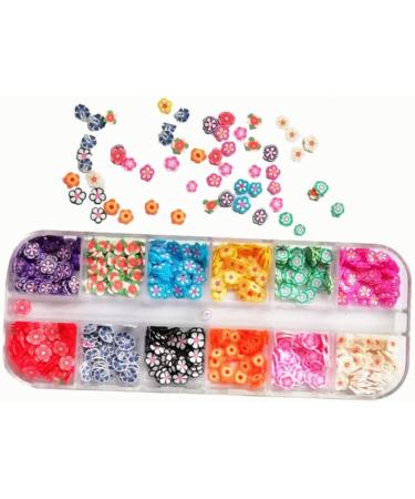 Healeved 2 Boxes 12 Polymer Clay Sequins Lemon Nail Art Fruit Nail Sequins Nail Decorations for Nail Art Nails Decoration Nail Art Accessories Nail Stickers Soft Pottery 3d The Flowers - Buy Online on GoSupps.com