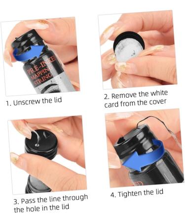 Housoutil Eyebrow Ink Black Line Professional Eyebrow Line Measuring Tool Eyebrow Measure Tool String Bottled - Buy Online on GoSupps.com