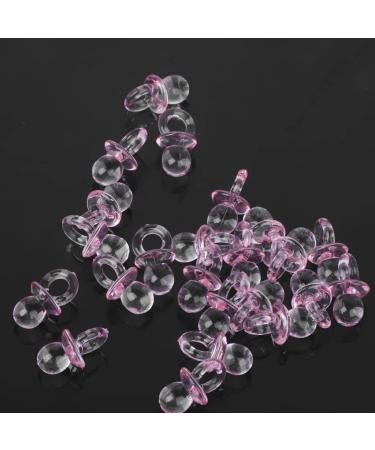 50 Pack Mini Pink Acrylic Pacifiers | Baby Shower Decorations | International Shipping Available - Buy Online on GoSupps.com
