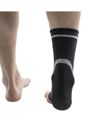 Ankle Brace Compression Sleeve - Relief for Achilles Tendonitis Joint Pain & Plantar Fasciitis | Supports Foot Arch & Reduces Swelling - Large Size - Buy Online on GoSupps.com