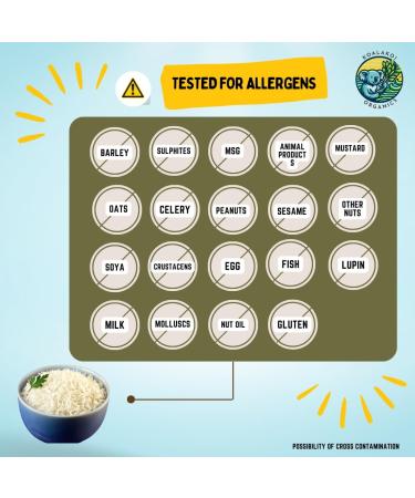 Koalakoi ORGANIC Certified Basmati White Rice from Pakistan (400g - 4.5kg) | Great For Brain Health | Premium Quality Non-GMO | 100% Natural | Source Of Minerals (400g) - Buy Online on GoSupps.com