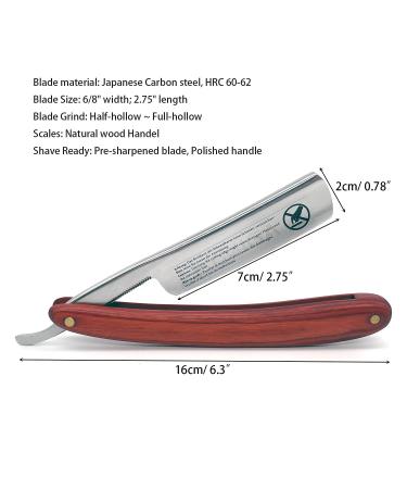 LEYMIGA Straight Razor Shaving Kit with Strop & Case - Shave Ready Straight Edge Razor Blade for Men - Vintage Classic Barber Cutthroat Razor Knife - Carbon Steel - Gift Packing Razor - Buy Online on GoSupps.com