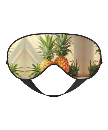Pineapple Painting Sleep Mask-Adjustable Breathable Fashionable Eye Mask for A Comfortable Sleep Experience