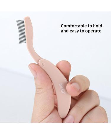 MSQ Folding Eyelash Comb Eyelash Separator Arc Designed Cosmetic Brushes Tool Eyebrow Grooming Brush (Nude) - Buy Online on GoSupps.com