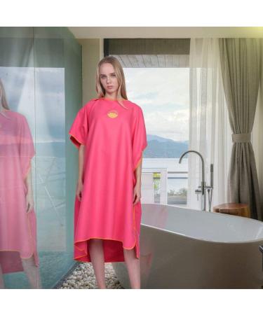 Microfiber Hooded Poncho Towel for Adult | Surf Beach & Wetsuit Changing | One Size Fit All | Pink - Buy Online on GoSupps.com
