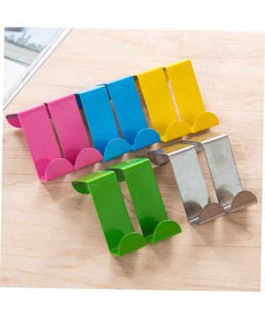 Alipis 4 Pcs Towel Hook Keychain Hook Over The Door Wreath Hanger Storage Hook Hat Hook Stainless Steel Green 4pcs - Buy Online on GoSupps.com