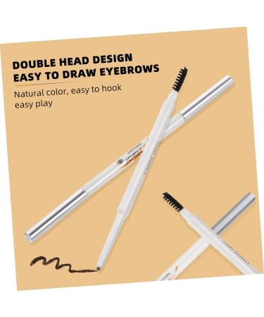 CANIGHT 2pcs Double-headed Waterproof Eyebrow Pencil Brow Pencil with Brush Eyebrow Pencil Brown Abs (shell) - Buy Online on GoSupps.com