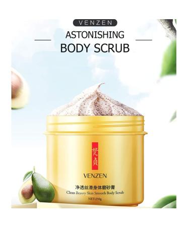 VENZEN Natural Ingredients Scrub Cream - Gentle Skin Care & Smooth Body Oil 250g | Shop Internationally - Buy Online on GoSupps.com