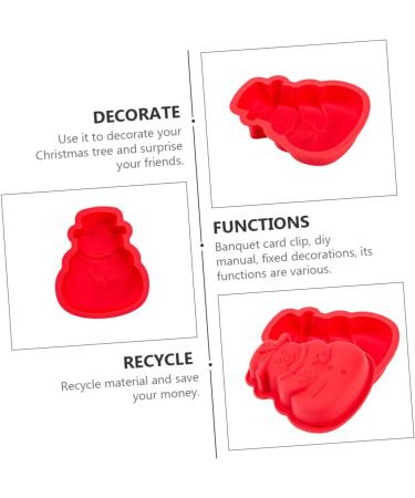 KJHBV Cupcake 2 Pcs Baking Mold Silicone Molds Chocolate Cookie Wax Mold Christmas Themed Cake Mold Jelly Dessert 17.8X15.5X3CM As Shown - Buy Online on GoSupps.com