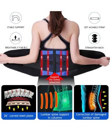 Buy Pressurized Breathable Back Brace | Adjustable Support Belt for Herniated Discs & Spinal Stenosis - International Shipping Available - Buy Online on GoSupps.com