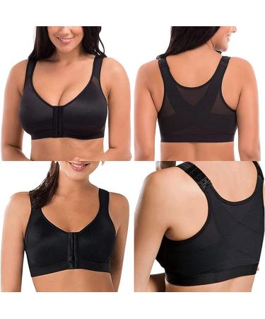 Women's Front Closure Posture Corrector Bra | Wirefree Back Support, Adjustable Straps | B Small - Buy Online on GoSupps.com