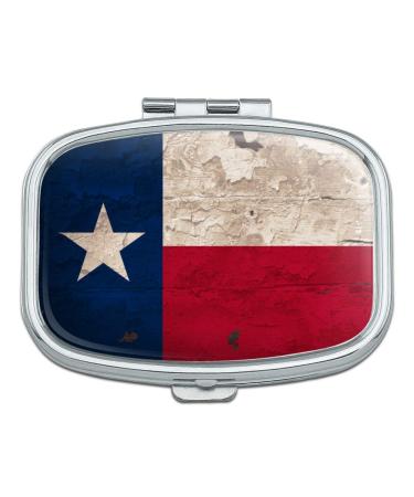 Rustic Texas State Flag Distressed USA Rectangle Pill Case Trinket Gift Box