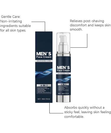 BRVLY 6 in 1 Face Cream for Men Facial Moisturizer Anti Aging Face Lotion with Moisturizing Lotion Under Eyes and Wrinkles Cream Skin Care Face Lotion 5 - Buy Online on GoSupps.com