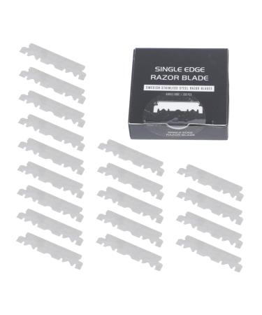 Magiclulu 300 pcs razor blade facial cutter old bears replacement facial rasier Razor apparatus hairdresser half -sided cutter manual knife noodle cutter man stainless steel