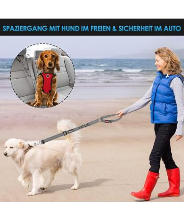 Slowton Dog Car Belt - 2PC Adjustable Reflective Headrest Straps for Safe Travel | Premium Dog Seatbelt - Buy Online on GoSupps.com