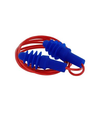 Howard Leight by Honeywell DPAS30R Airsoft Flanged Reusable Earplugs with Red Polycord  100-Pairs (DPAS-30R) Blue Red Polycord  100 Pairs