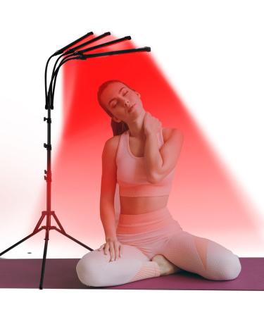 Red Light Lamp with Stand 180LEDs 660&850 Infrared Light Lamp with Timer Adjustable Angle & Brightness & Height Red Lamp at Home and Office
