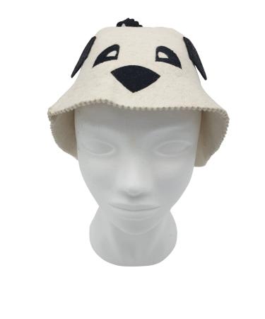 Fragrant moments sauna hat "Panda" - hat runs small! - 100% cotton felt sauna hat felt cap