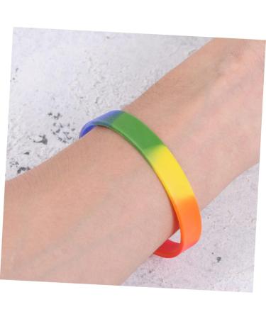 MAGICLULU 24 Pcs Rainbow Bracelet Women's Bracelets Bracelet for Women Friendship Jewelry Rainbow Rubber Wristbands Expandable Bangle Bracelet Pride Friendship Bracelet Lgbt Bracelet Miss Colorfulx3pcs 6.5X6.5X1CMx3pcs - Buy Online on GoSupps.com