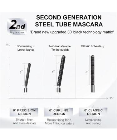 Vivavogue Lash 2pcs Vivavogue Iron Wand Mascara 3D Curling Eyelash Iron Mascara Curl Brushless Metal Wand Mascara for Women Waterproof Long Lasting No Flaking (Black) - Buy Online on GoSupps.com