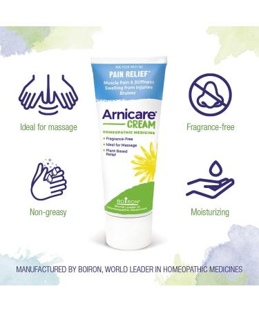 Boiron Arnicare Cream 2.5 oz - Fast Absorbing Relief for Joint & Muscle Pain, Soreness, Stiffness, Swelling - Fragrance-Free (Pack of 1) - Buy Online on GoSupps.com