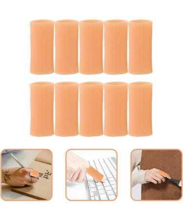 Buy Healeved 5 Pairs Gel Finger Sleeve Protectors Silicone Cushions for Finger Cracking Corns Blisters & Calluses - Comfort & Relief in Khaki | International Shipping Available - Buy Online on GoSupps.com