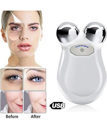 Microcurrent Face Roller | Skin Tightening and Lifting Device | USB Rechargeable Mini Spa Tool for Wrinkle Remover and Toning - Buy Online on GoSupps.com