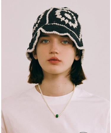 JiaTL WeyJia Crochet Bucket Hat for Women - Handmade Knit Foldable Floppy Beach Hat - Cute, Comfy, Casual Style in Black - Buy Online on GoSupps.com