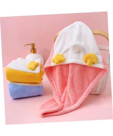 Amosfun 2pcs Coral Fleece Dry Hair Hat Trash Can Sign Girl Hat Coral Fleece Hair Wraps Bath Stuff for Women Bath Shower Hat Towel Wet Hair Dry Wraps Take a Bath Tool Pink Pinkx2pcs 52x23cmx2pcs - Buy Online on GoSupps.com