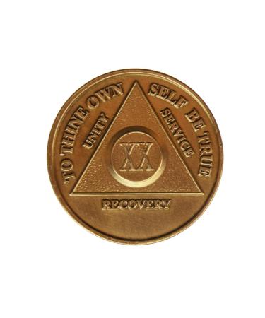 20 Year Bronze AA (Alcoholics Anonymous) - Sober / Sobriety / Birthday / Anniversary / Recovery / Medallion / Coin / Chip by Generic