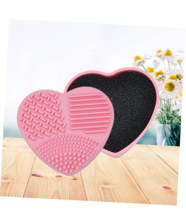 Mikikit Silicone Makeup Applicator & Cleaning Box - Pink Heart Shaped Brush Cleaner for All Makeup Brushes - Ideal for Quick & Easy Cleaning - Buy Online on GoSupps.com
